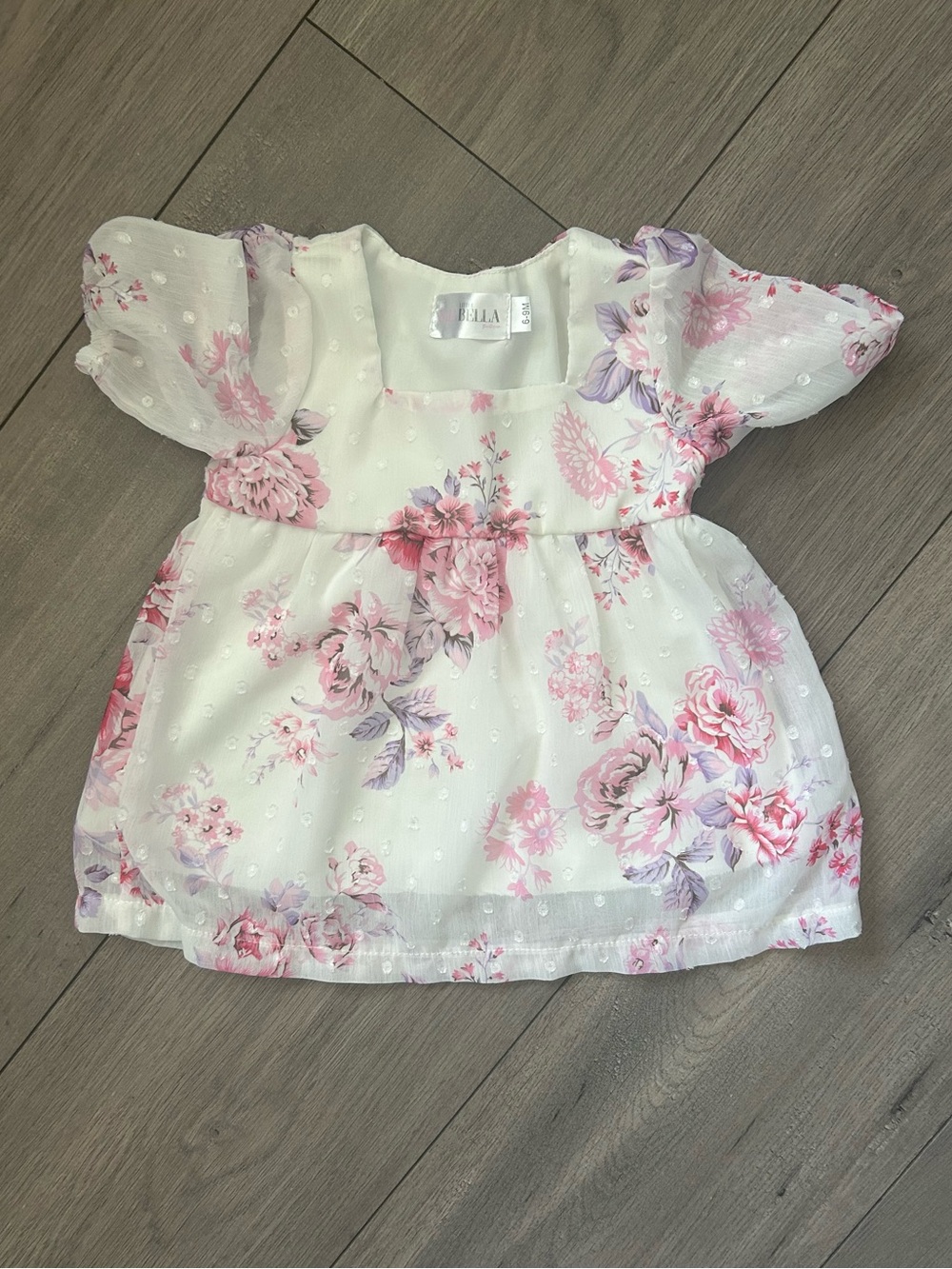 Little Mia Bella baby floral dress, sized 6-9 months